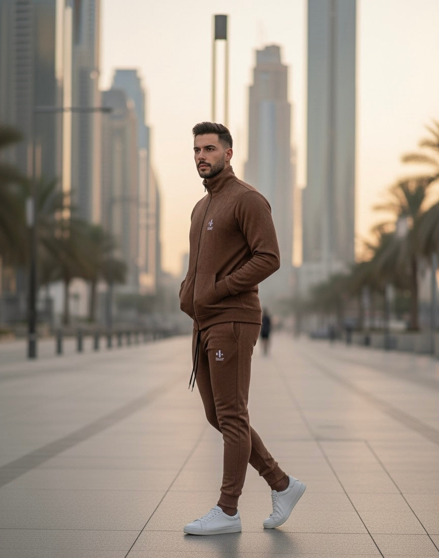 Camel Men Suede Luxe Co-ord Set