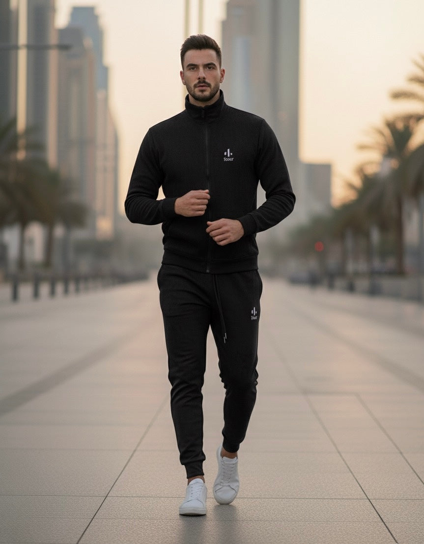 Black Men Suede Luxe Co-ord Set