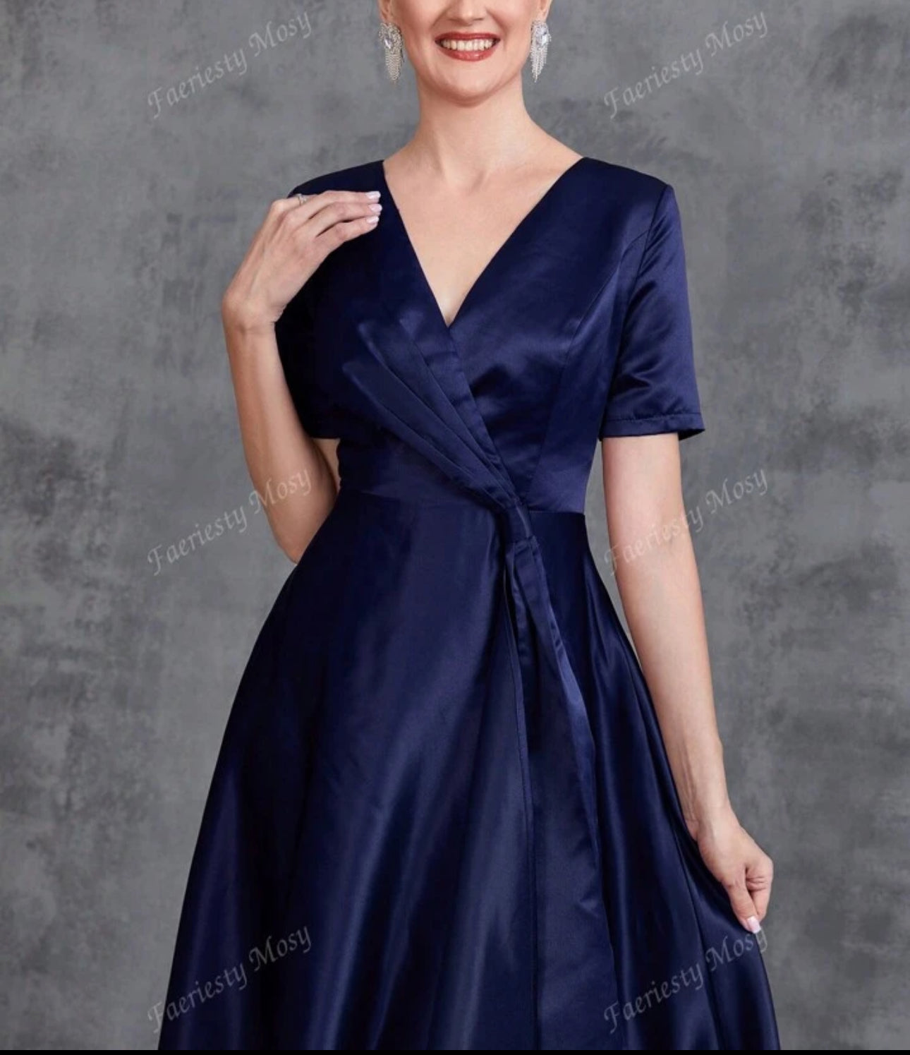 Midnight Navy Elegant Evening Gown