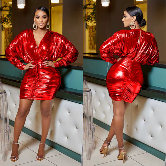 Wine Red Midnight Shine Dress