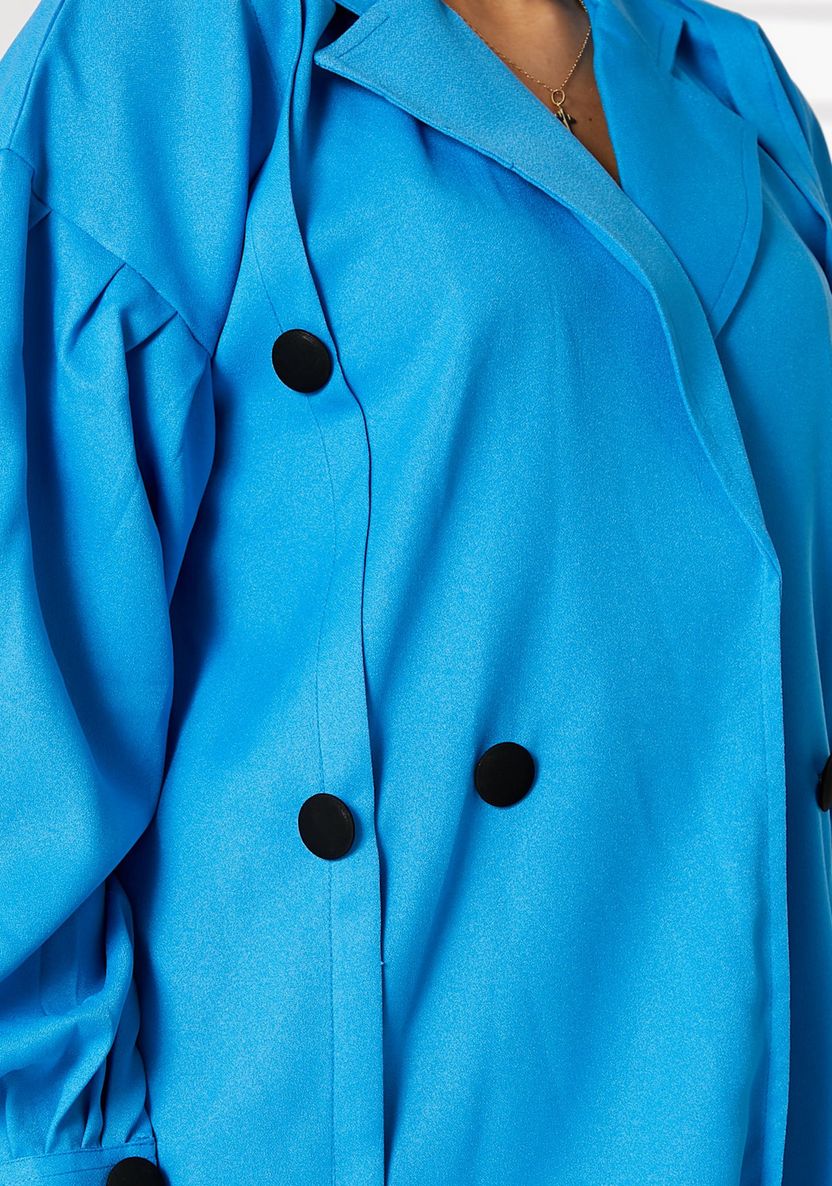 Ocean Blue Azure Chic Oversized Coat