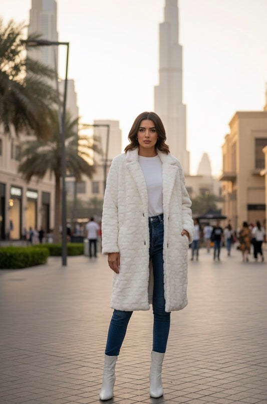 White Cozy Fur Coat