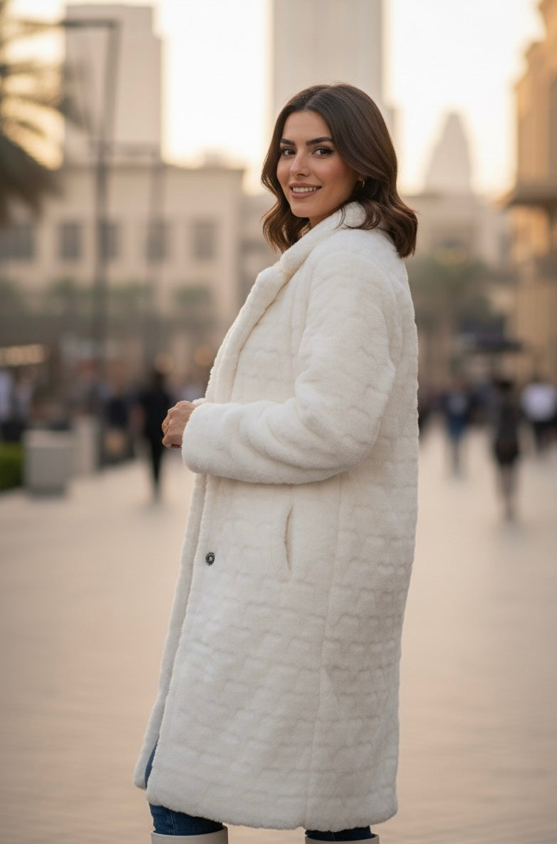 White Cozy Fur Coat