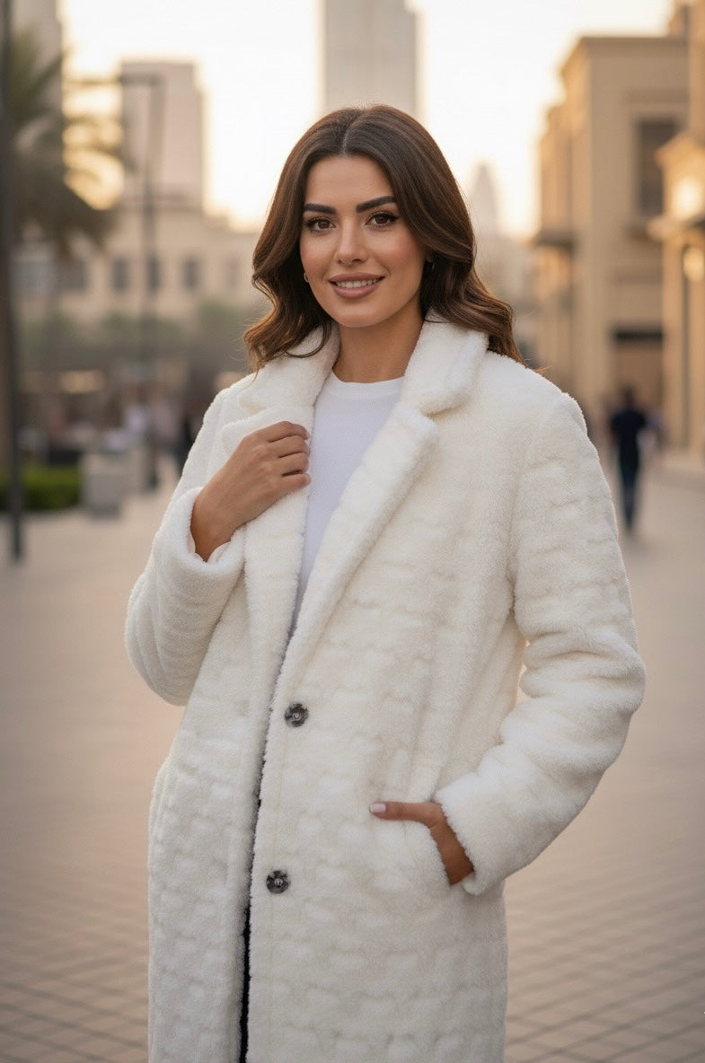 White Cozy Fur Coat