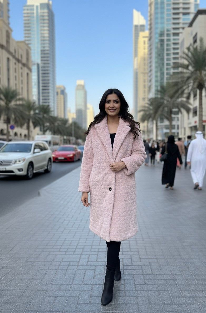 Pinky Cozy Fur Coat