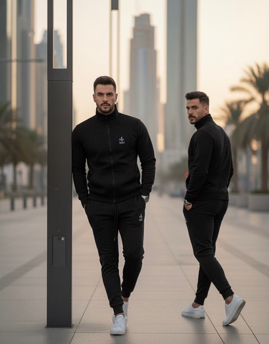 Black Men Suede Luxe Co-ord Set
