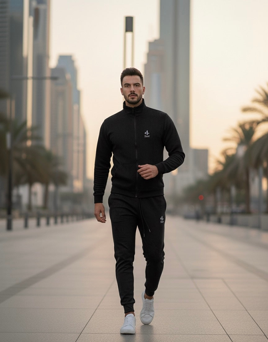 Black Men Suede Luxe Co-ord Set