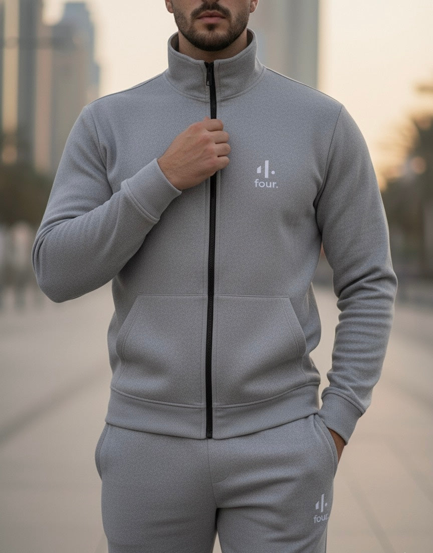 Grey Men Suede Luxe Co-ord Set
