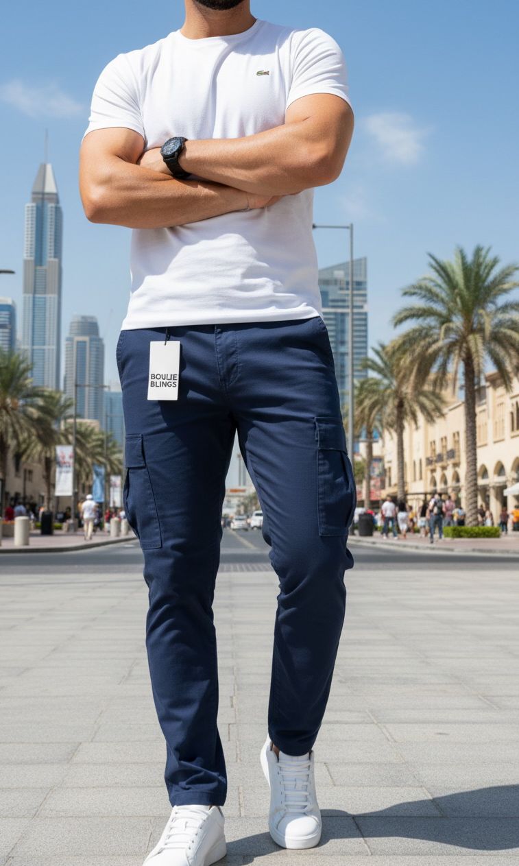 Blue Men Cargo Pant 6 Pocket